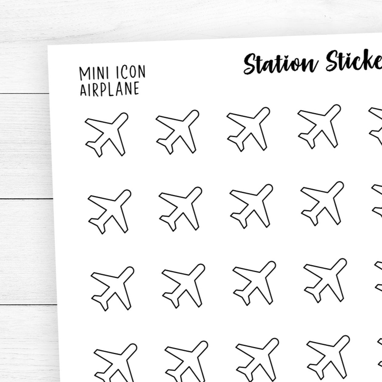 Airplane Mini Icon Stickers