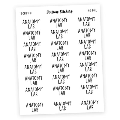 Anatomy Lab Stickers