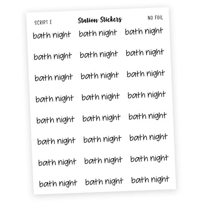 BATH NIGHT Stickers
