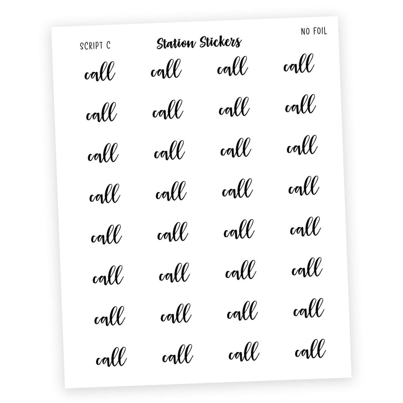 CALL • Script Stickers