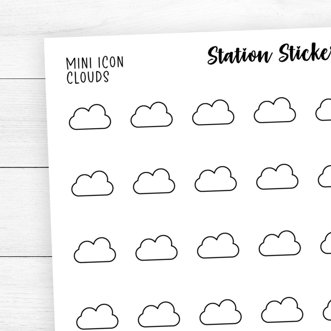 Cloudy Mini Icon Stickers