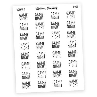 GAME NIGHT • Script Stickers