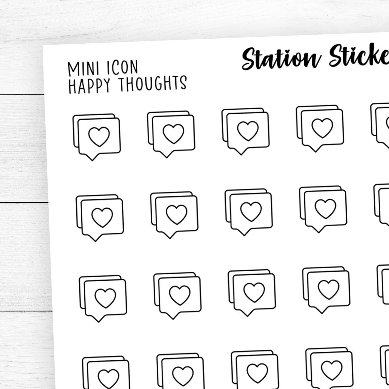 Happy Thoughts Mini Icon Stickers