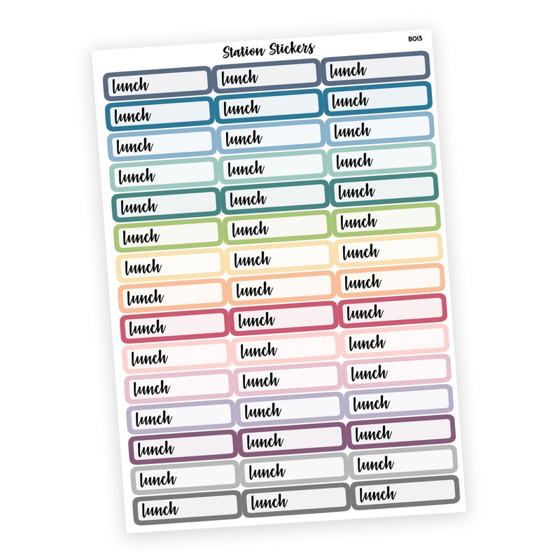 Multicolor • Lunch - Station Stickers