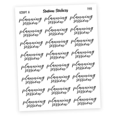 Planning Session • Script Stickers