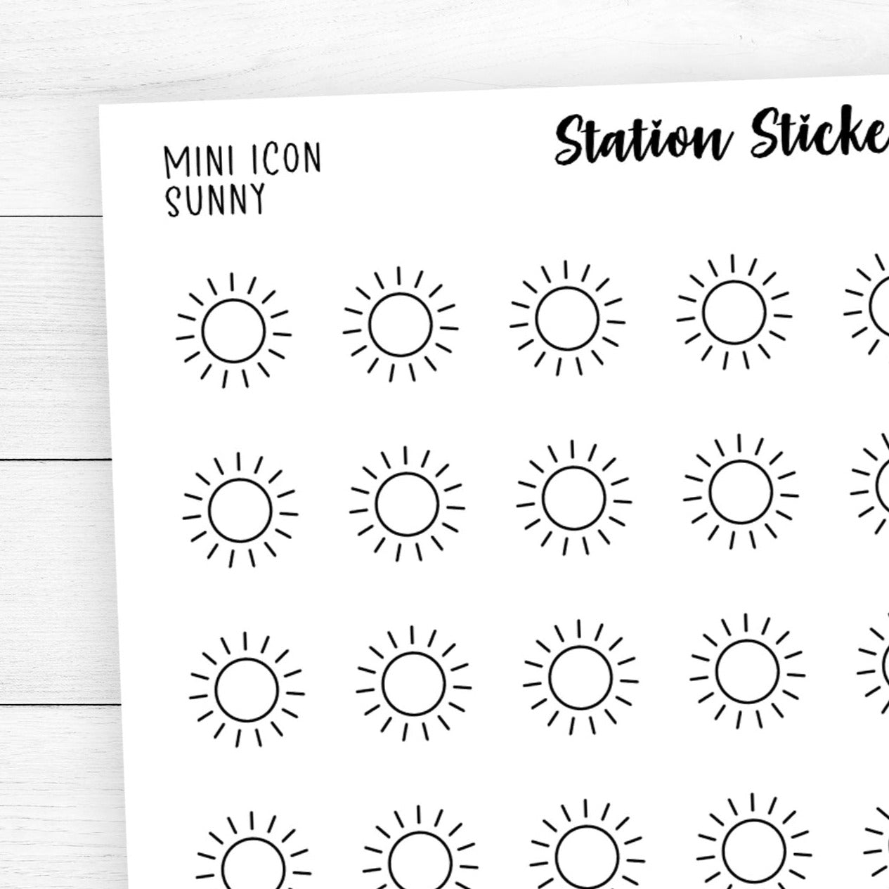Sunny Mini Icon Stickers